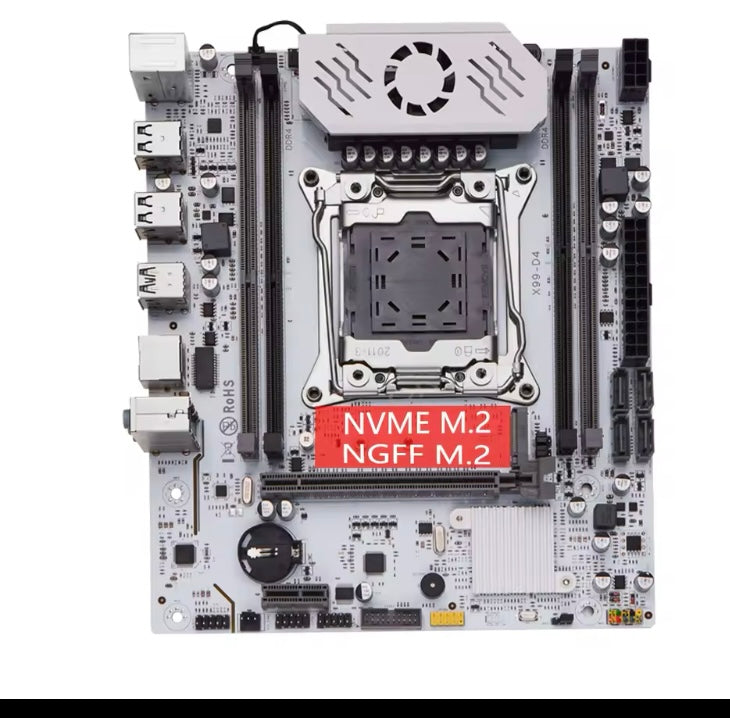 X99 motherboard D4 LGA 2011 3 with M.2 slot Support X99 C612chip DDR4 Memory SATA3.0 USB3.0 PCI16X


Chipset: Intel X99


Onboard LAN: 1x RJ45


Maximum Ram Capacity: 128 GB


Processor compatibility: Intel Xeon


Processor compatibility: Intel 0thers


P