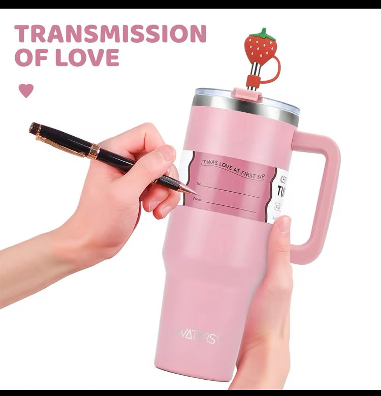 Stainless Steel Tumbler hot & cold Thermal insulated Bottle 40 oz (1200 ml) cup with straw Double Vacuum Flasks Thermos Gift travel Mug

Color : light pink, rose red, peach pink, beer red, red 

Let us know about your choice of color at the time of purcha