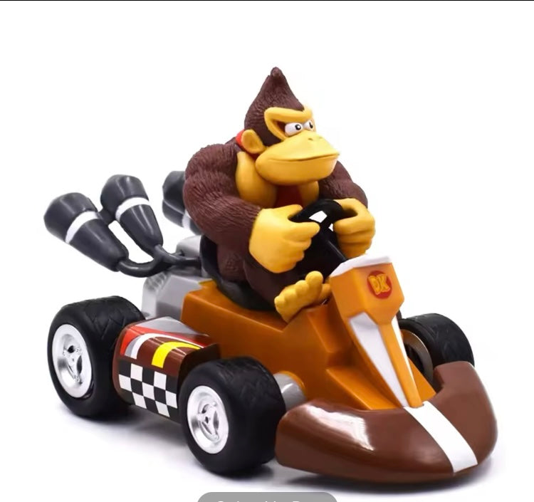 Super Mario Bros Mario Kart Nintendo 7 Deluxe action figure toys for kids

1) Mario Kart   2) Princess Peach Kart   3) Luigi Kart   4) Donkey Kong Kart  5) Toad Kart   6) Yoshi Kart   7) Bowser Kart  

Let us know about your choice of toy at checkout and