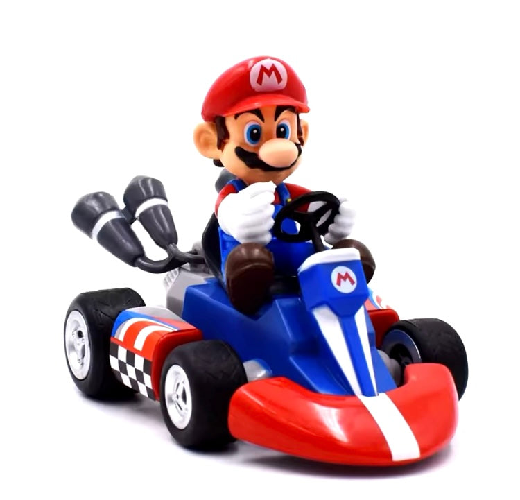 Super Mario Bros Mario Kart Nintendo 7 Deluxe action figure toys for kids

1) Mario Kart   2) Princess Peach Kart   3) Luigi Kart   4) Donkey Kong Kart  5) Toad Kart   6) Yoshi Kart   7) Bowser Kart  

Let us know about your choice of toy at checkout and