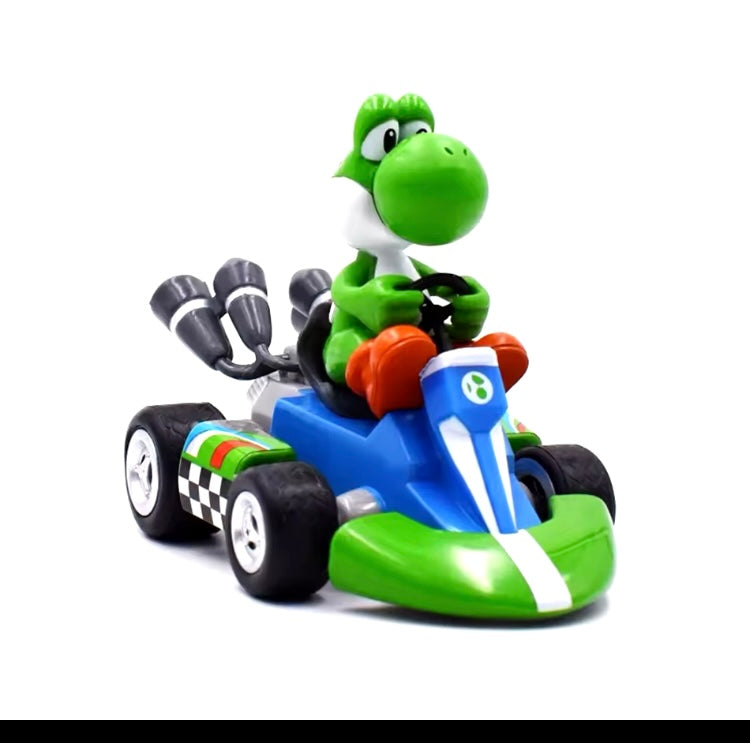 Super Mario Bros Mario Kart Nintendo 7 Deluxe action figure toys for kids

1) Mario Kart   2) Princess Peach Kart   3) Luigi Kart   4) Donkey Kong Kart  5) Toad Kart   6) Yoshi Kart   7) Bowser Kart  

Let us know about your choice of toy at checkout and