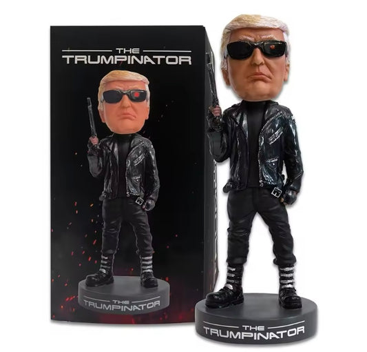 Donald Trump Trumpinator bobblehead movie action figure 45th 47th President Model for patriotic American fans supporters Gifts collectibles 

Features:

Thousands of have claimed their bobbleheads. This is the most popular

show your support for with this