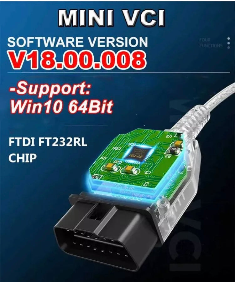 MINI VCI J2534 OBD2 For TOYOTA TIS Techstream Software V18.00.008 diagnostic coding programming tool 

Update method:By CD or link to download

1. Software Version : V18.00.008,the lastest software ,supports cars until Feb 2023.
2. Supports Toyota TIS OEM