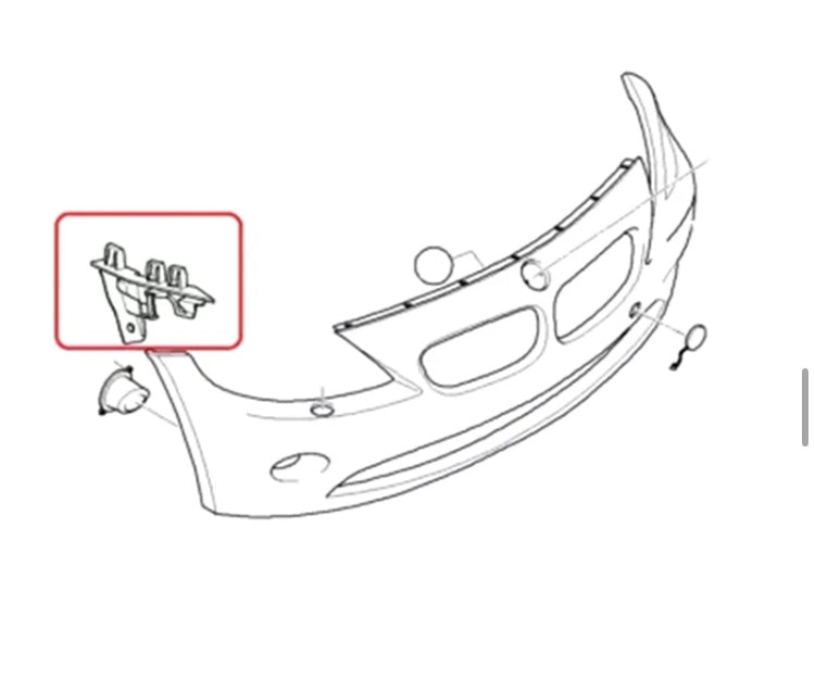 03-08 BMW Z4 E85 E86 Front Bumper Passenger Right Side Retainer Bracket Holder

Replacement for  part : 51117165180 

Item Description:
- Brand: Unbranded 
-Material :  ABS
-Condition: 100% Brand New
-Color: Black
-Made in an ISO 9001 facility to ensure g