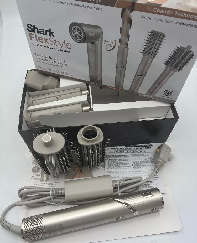 Shark Flexstyle hair styler curler dryer flexible transform HD435 HD430 110-120 Volt machine with GFCI plug 

With the Shark FlexStyle Air Styling & Drying System, you can easily transform between a powerful, fast, hair dryer, and an ultra-versatile multi