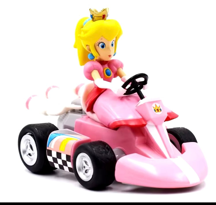 Super Mario Bros Mario Kart Nintendo 7 Deluxe action figure toys for kids

1) Mario Kart   2) Princess Peach Kart   3) Luigi Kart   4) Donkey Kong Kart  5) Toad Kart   6) Yoshi Kart   7) Bowser Kart  

Let us know about your choice of toy at checkout and