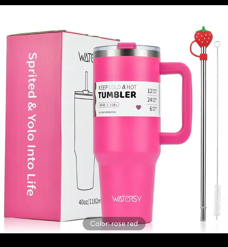 Stainless Steel Tumbler hot & cold Thermal insulated Bottle 40 oz (1200 ml) cup with straw Double Vacuum Flasks Thermos Gift travel Mug

Color : light pink, rose red, peach pink, beer red, red 

Let us know about your choice of color at the time of purcha