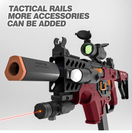 Automatic Toy Gun Electrical Motorized Dart Blaster For Nrf Foam Bullets Elite 

DO NOT DELIVER TO: CA, IL, CT, NJ, NY

Colors : Red , grey 

FULLY AUTOMATIC, BATTERY-POWERED : 

Our toy gun comes with rechargeable batteries and a USB charging cable that