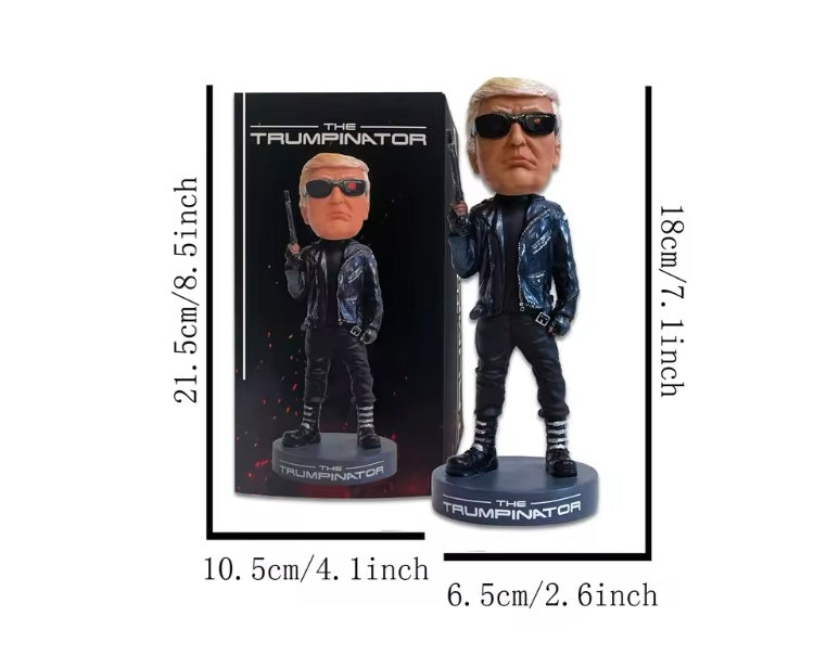 Donald Trump Trumpinator bobblehead movie action figure 45th 47th President Model for patriotic American fans supporters Gifts collectibles 

Features:

Thousands of have claimed their bobbleheads. This is the most popular

show your support for with this