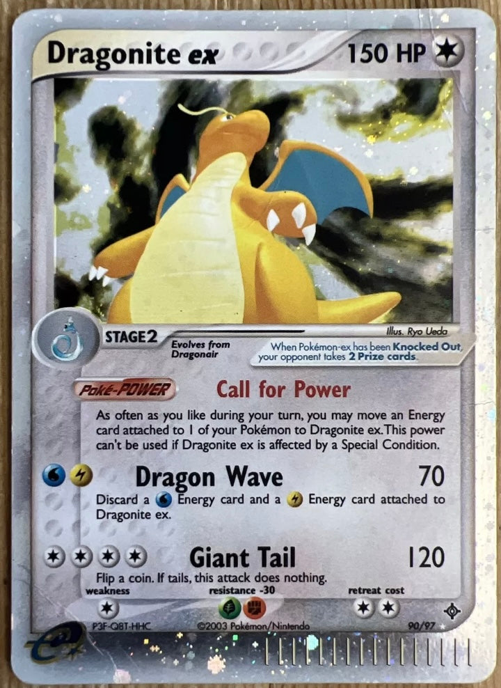 Pokémon TCG Collection Dragonite EX 90/97  EX Dragon Holo Rare Nintendo Stage 2 

Used very good 

This rare and highly sought-after Dragonite ex card is a must-have for any serious Pokémon TCG collector. With its stunning holo finish and powerful abiliti