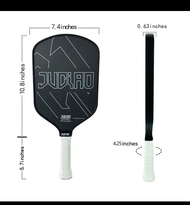 Pickle ball Paddle Carbon fiber Surface graphite textured with High Grit & Spin USAPA Compliant Enhanced Power Sweet Spot T700


Package includes : 1 pickle ball paddle

2 pickle balls