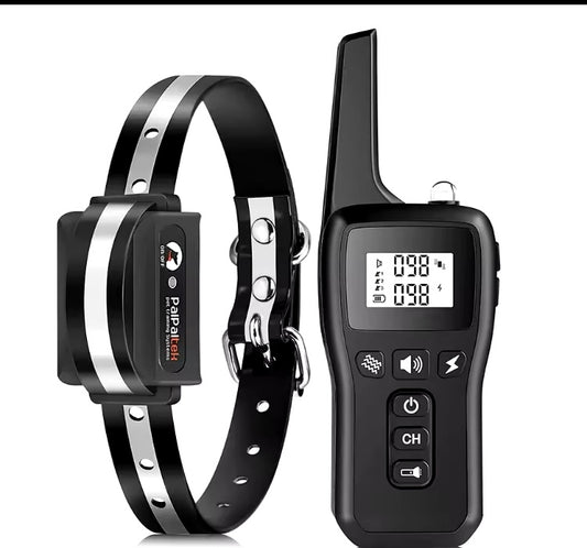 1100 YD Remote Dog Training Shock Collar Waterproof For Small Medium Large Dogs

TRAIN YOUR DOG: This model features an easy-to-use rechargeable remote controller/transmitter with large LCD display, and a small, lightweight collar( 3oz/85g with strap) fi