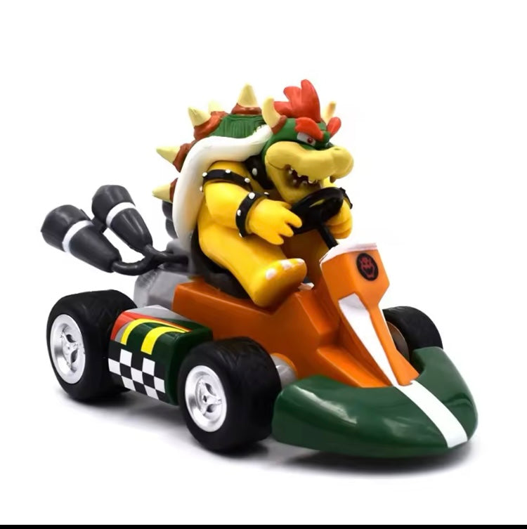 Super Mario Bros Mario Kart Nintendo 7 Deluxe action figure toys for kids

1) Mario Kart   2) Princess Peach Kart   3) Luigi Kart   4) Donkey Kong Kart  5) Toad Kart   6) Yoshi Kart   7) Bowser Kart  

Let us know about your choice of toy at checkout and