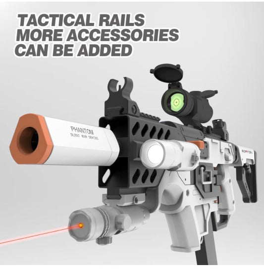 Automatic Toy Gun Electrical Motorized Dart Blaster For Nrf Foam Bullets Elite 

DO NOT DELIVER TO: CA, IL, CT, NJ, NY

Colors : White , grey 

FULLY AUTOMATIC, BATTERY-POWERED : 

Our toy gun comes with rechargeable batteries and a USB charging cable tha