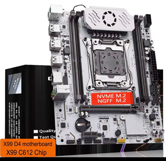 X99 motherboard D4 LGA 2011 3 with M.2 slot Support X99 C612chip DDR4 Memory SATA3.0 USB3.0 PCI16X


Chipset: Intel X99


Onboard LAN: 1x RJ45


Maximum Ram Capacity: 128 GB


Processor compatibility: Intel Xeon


Processor compatibility: Intel 0thers


P