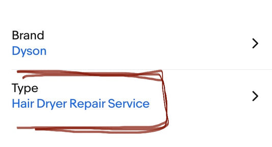 REPAIR SERVICE* for Dyson Supersonic Hair Dryer HD01, HD02, HD03, HD04, HD07, HD08, HD12
“ WHY BUY ANOTHER ONE WHEN YOU CAN GET IT REPAIRED FOR LESS” 

ONCE YOU BUY THIS SERVICE WE WILL NEED SHIP FROM ADDRESS OF THE BUYER FOR THE LABEL.

SHIP YOUR DEFECTI