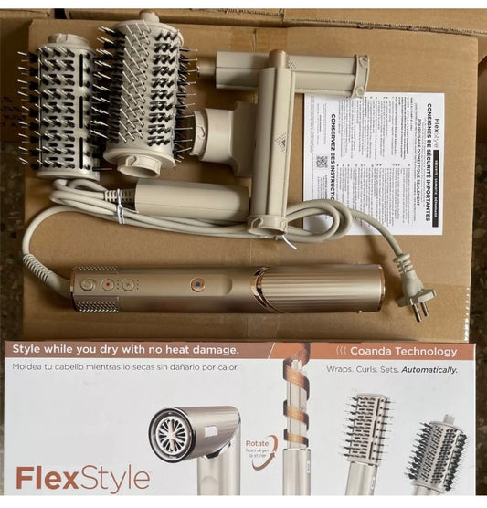 Shark Flexstyle hair styler curler dryer flexible transform HD435 220-240 V Type C ( two round pin ) plug . 

Will work in Europe , Asia , UK and other regions where 220- 240 Volt Electric systems are used . 
Will not work in USA, Canada , Mexico and othe