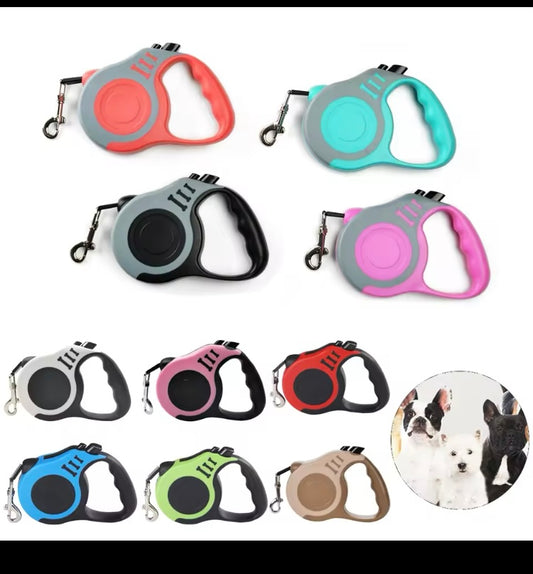 16.5ft / 5m Automatic Retractable Dog Leash Pet Collar Automatic Walking Lead Free 

Colors : Red / Blue / Green / White / Black Grey / Pink / Red Grey / Rose Grey / Coffee / Blue Grey 

Let us know about your choice of color at the time of purchase and i