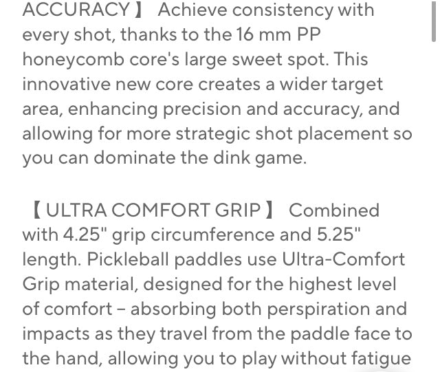 Pickleball Paddle T800 Carbon fiber charged surface technology for Increased Power Feel Fully Encased  Sweet Spot USAPA Approved

Includes : 1 pickle ball paddle