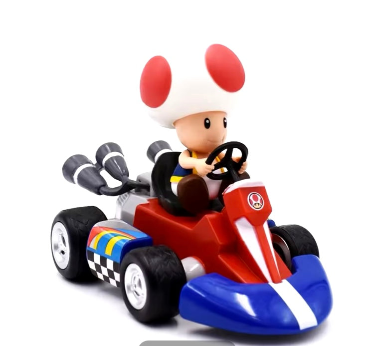 Super Mario Bros Mario Kart Nintendo 7 Deluxe action figure toys for kids

1) Mario Kart   2) Princess Peach Kart   3) Luigi Kart   4) Donkey Kong Kart  5) Toad Kart   6) Yoshi Kart   7) Bowser Kart  

Let us know about your choice of toy at checkout and