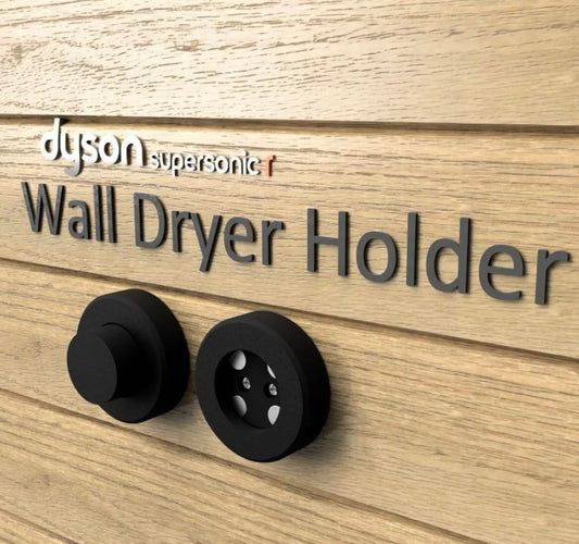 Wall Mount Holder Bracket 3D Printed For Dyson Supersonic r Hair Dryer Styler 

Includes 1 holder for the hair dryer body and 1 holders for the nozzles.

designed to securely hold your hair dryer with magnets, allowing you to keep the dryer body in place