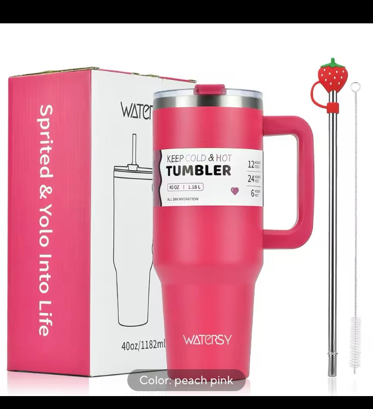 Stainless Steel Tumbler hot & cold Thermal insulated Bottle 40 oz (1200 ml) cup with straw Double Vacuum Flasks Thermos Gift travel Mug

Color : light pink, rose red, peach pink, beer red, red 

Let us know about your choice of color at the time of purcha