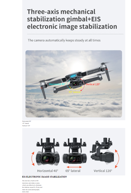 MAX-S Professional 4K Camera Drone 5KM WIFI 500m Height EIS 3-axis Gimbal FPV Qu